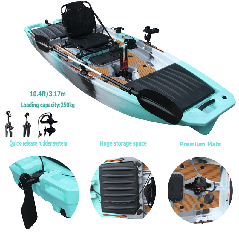 10FT Single Seat LLDPE Sit On  - Fishing Kayak Pedal Drive incelemesi ve fiyatı