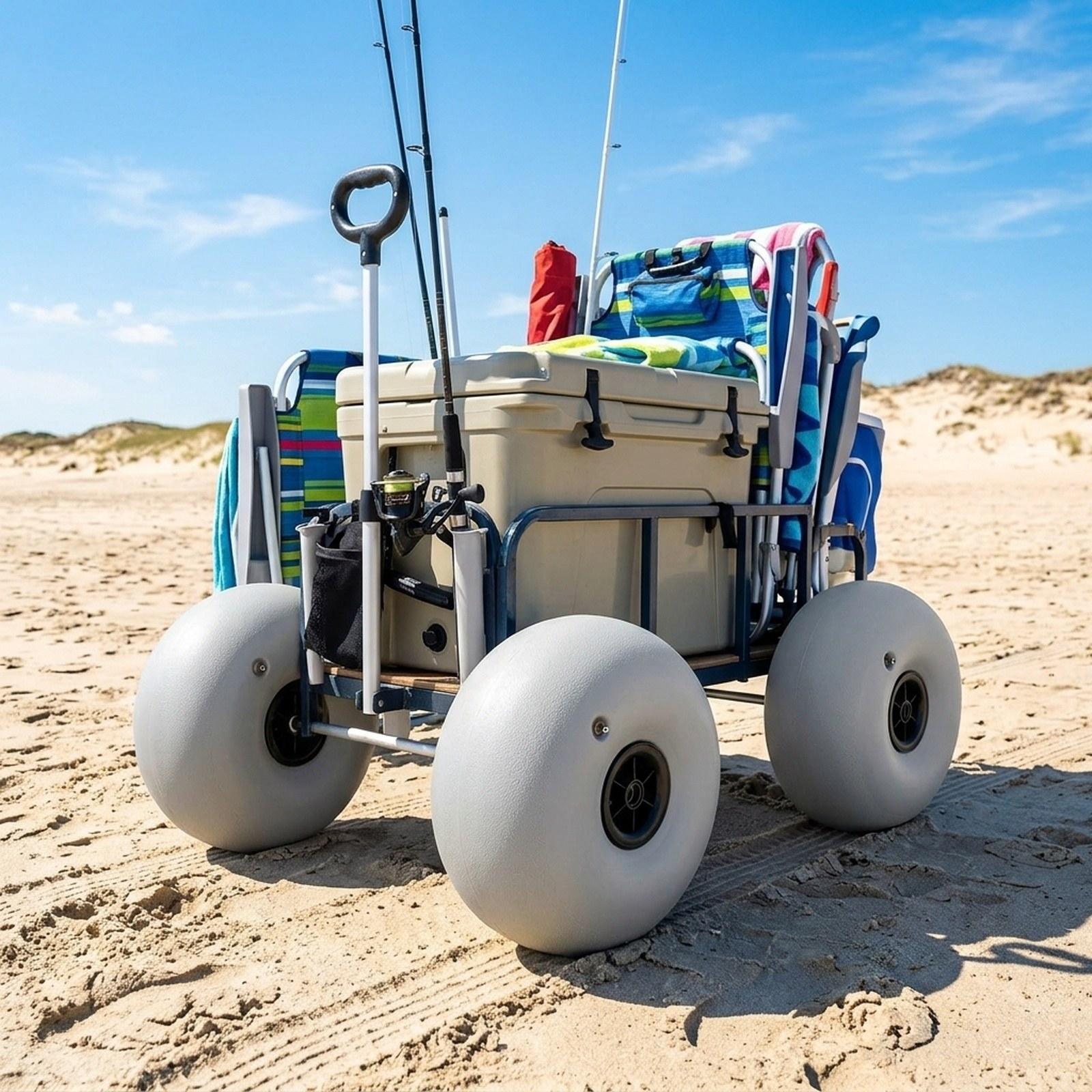Beach Cart Sand Wheels 16 Inch - Fishing Kayak Cart incelemesi ve fiyatı